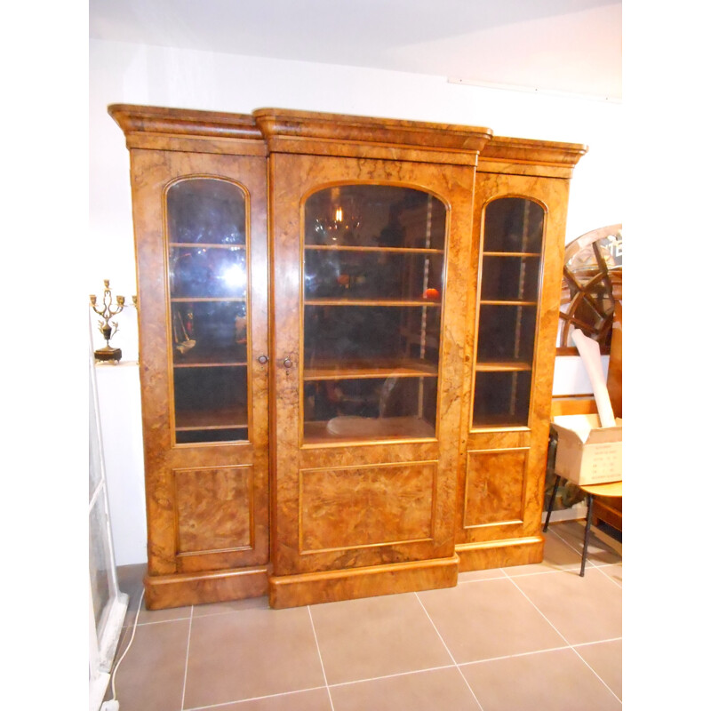 Vintage walnut bookcase