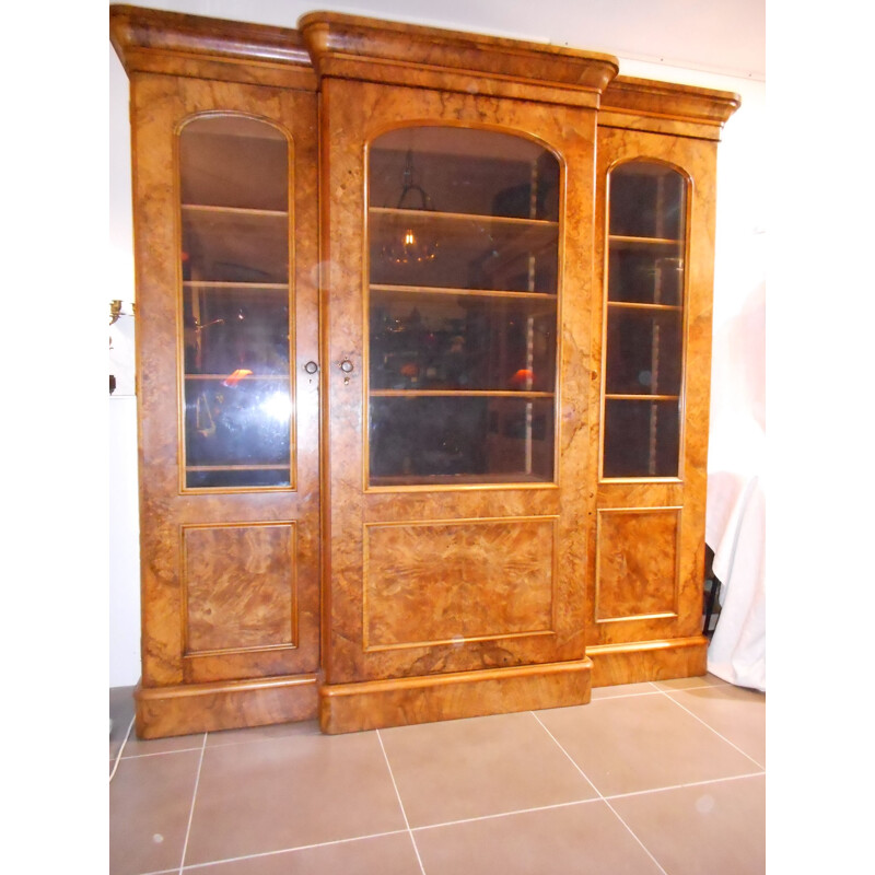 Vintage walnut bookcase