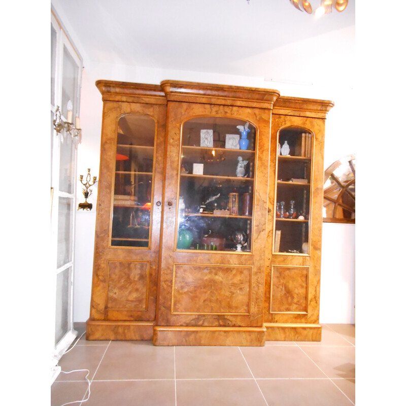 Vintage walnut bookcase