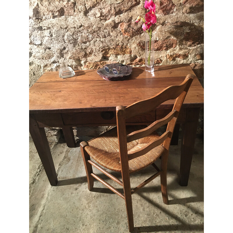 Vintage oak side table