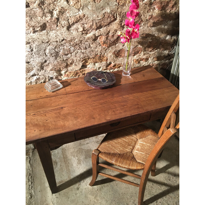Table d'appoint vintage en chêne