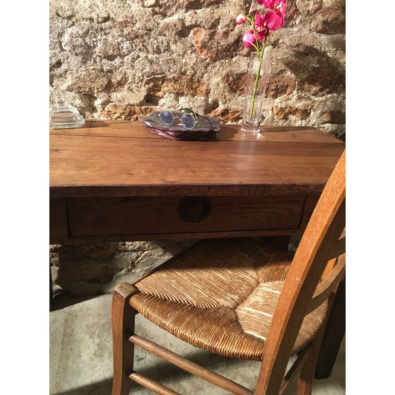 Vintage oak side table