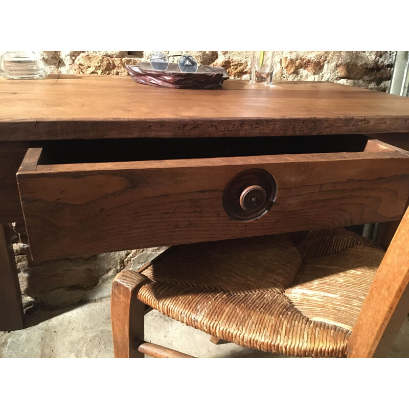 Vintage oak side table