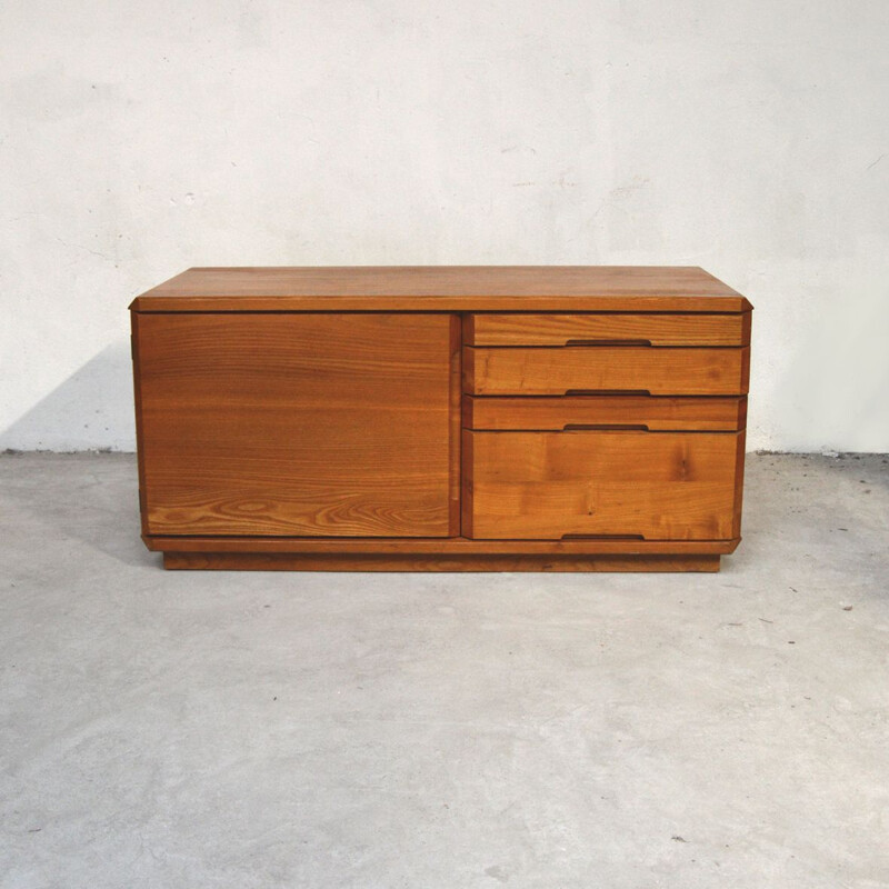 Vintage highboard model R40 by Pierre Chapo, France 1970