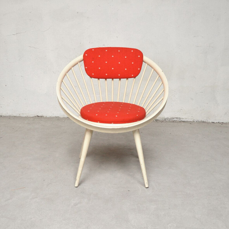 Vintage Circle fauteuil van Yngve Ekström, Zweden 1960