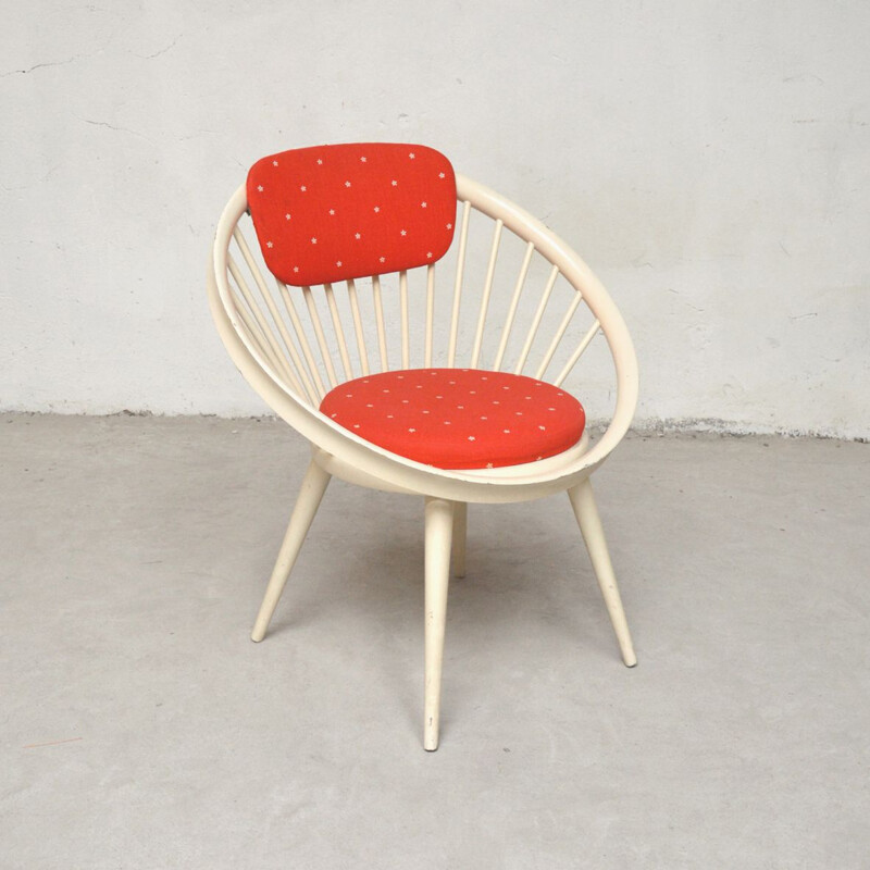 Vintage Circle fauteuil van Yngve Ekström, Zweden 1960