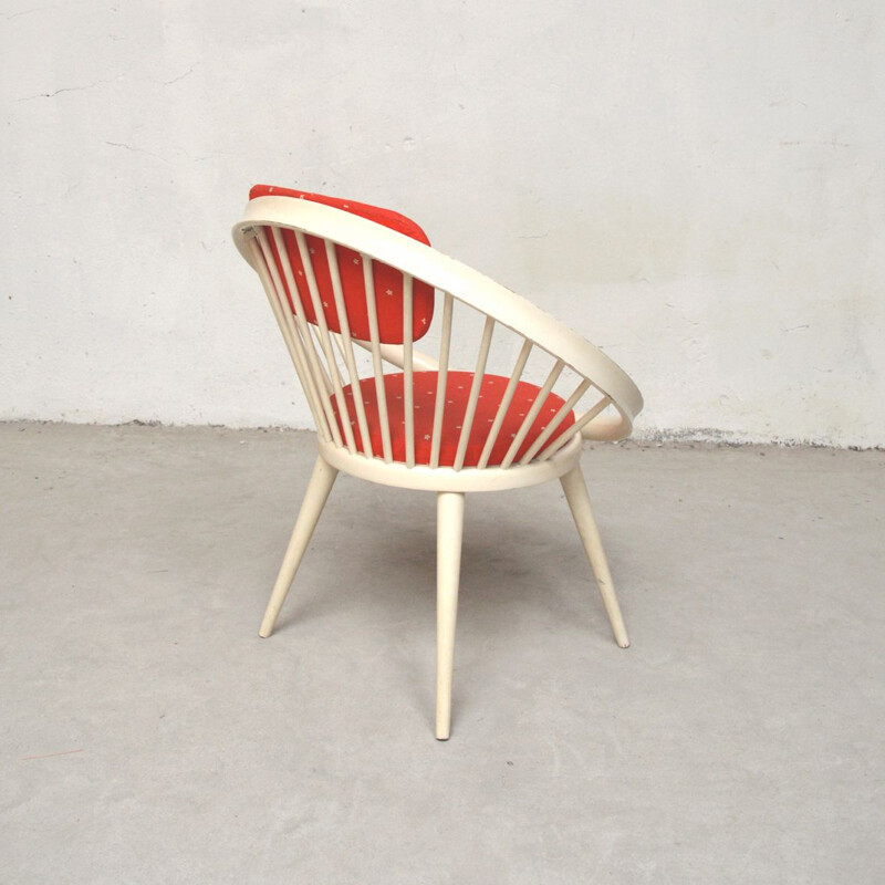 Vintage Circle fauteuil van Yngve Ekström, Zweden 1960
