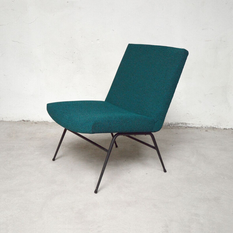 Vintage modernist and ottoman armchair 1960