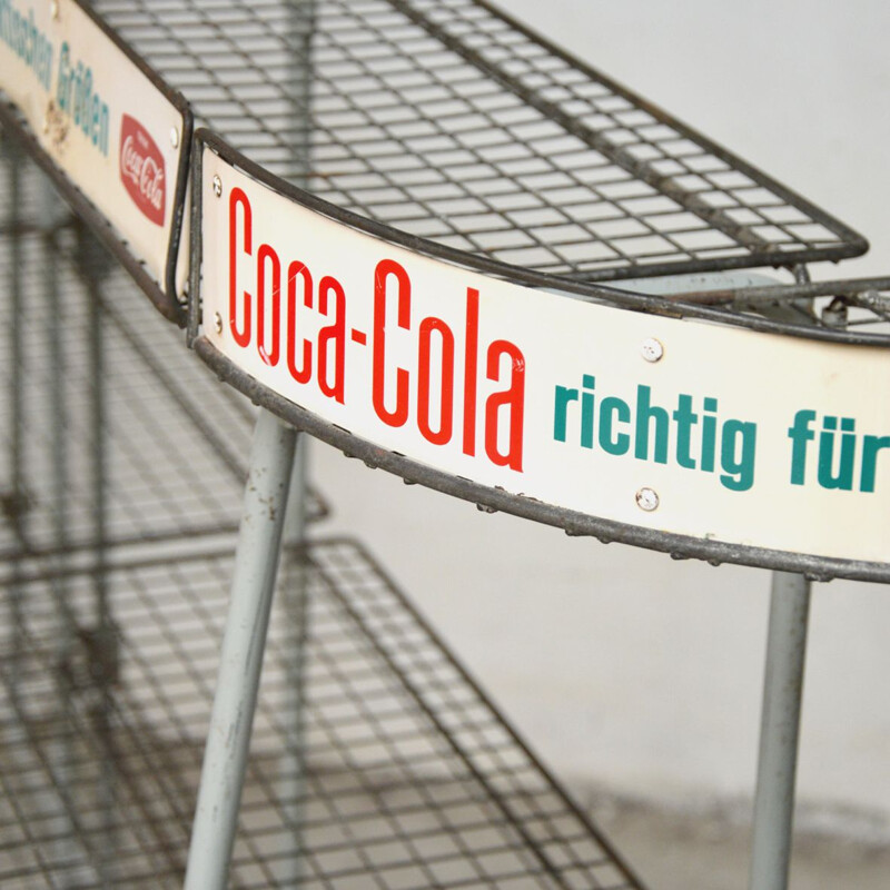 Vintage metal Coca-Cola grocery display, 1950