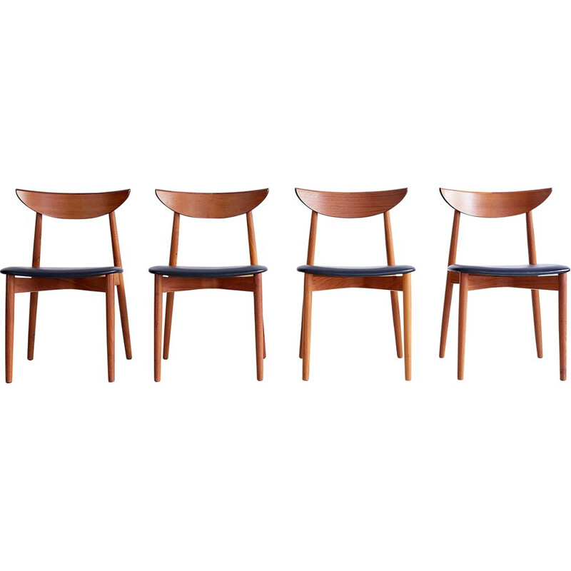 4 chaises vintage par Peter Hvidt, 1960