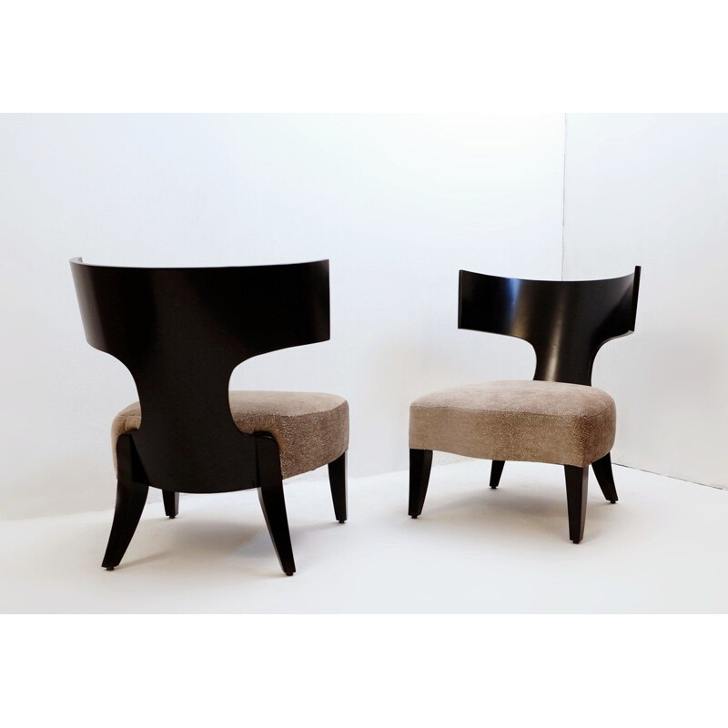 Pair of vintage lounge armchairs by Christian Liaigre