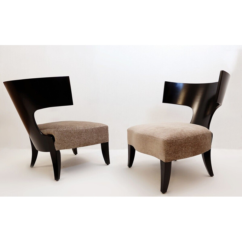 Pair of vintage lounge armchairs by Christian Liaigre