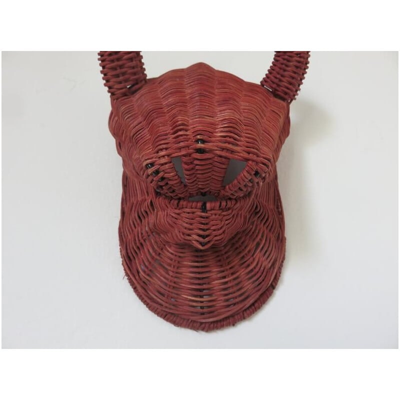 Rattan Minotaur bull head 1960