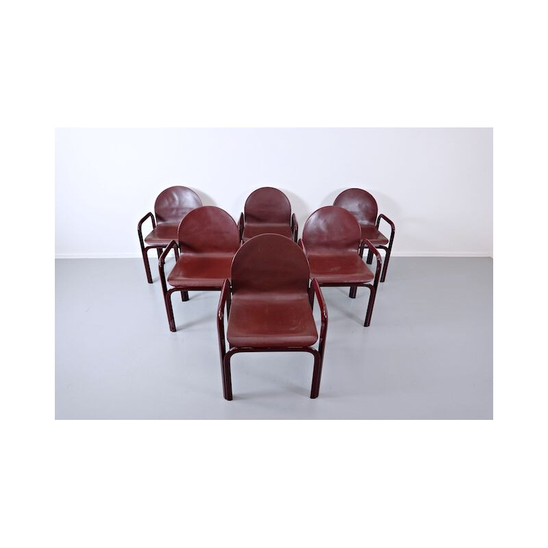 Set of 6 vintage Orsay Armchairs By Gae Aulenti For Knoll International