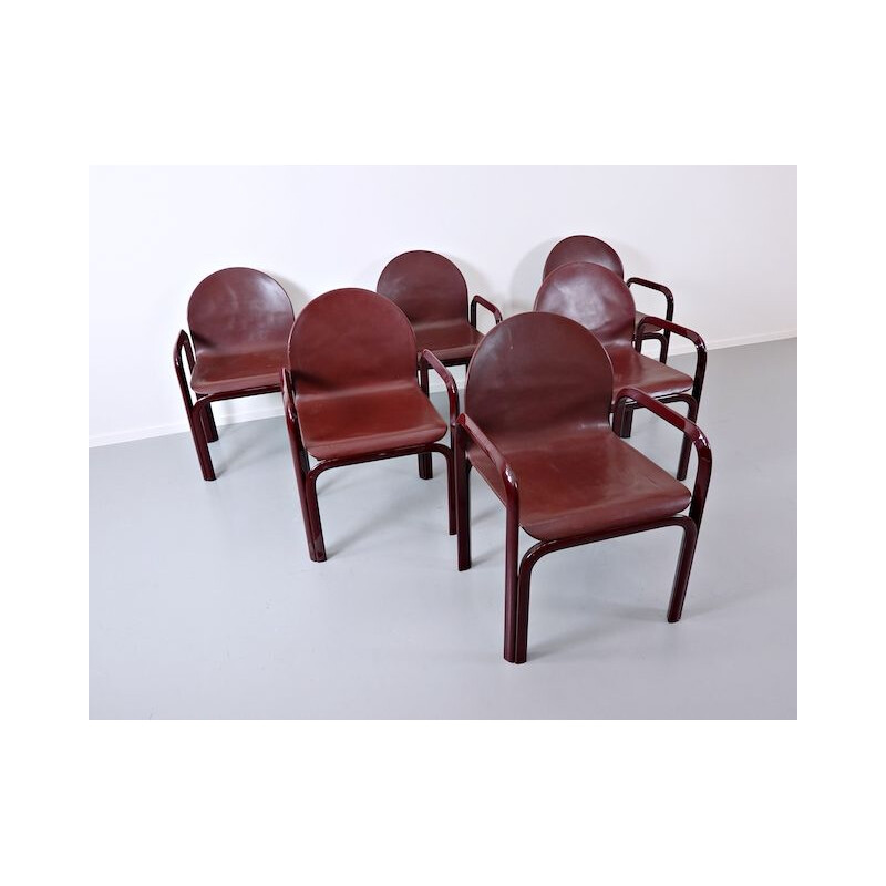 Set of 6 vintage Orsay Armchairs By Gae Aulenti For Knoll International