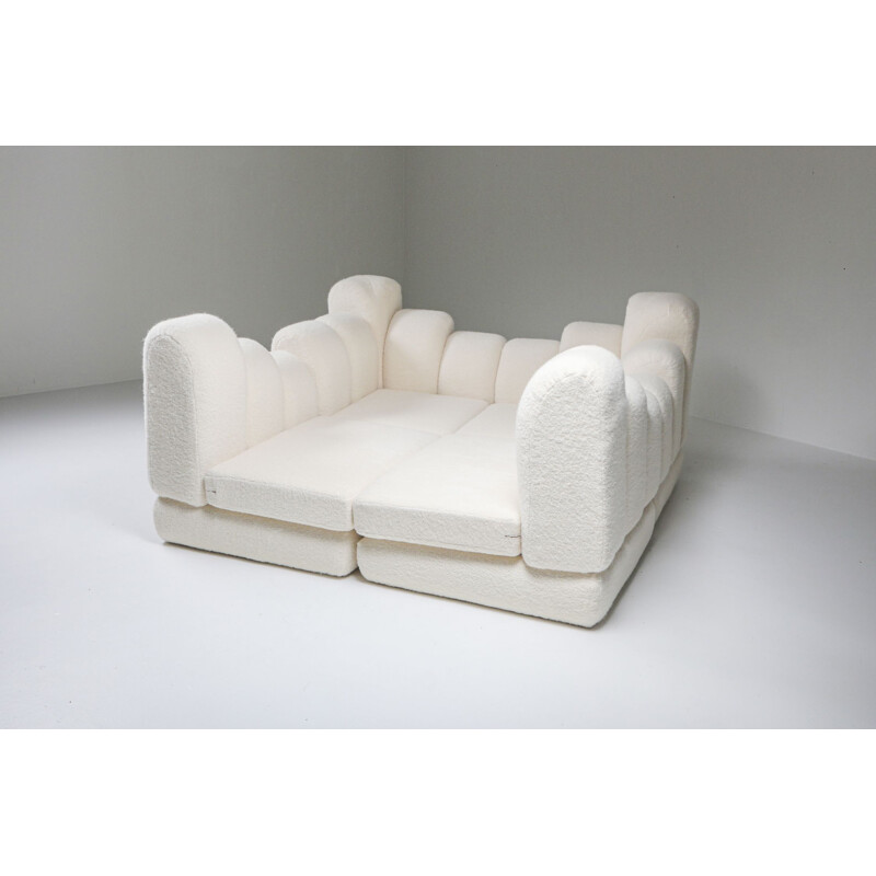 Vintage Hans Hopfer Dromedaire divano componibile in lana Pierre Frey Roche Bobois 1974