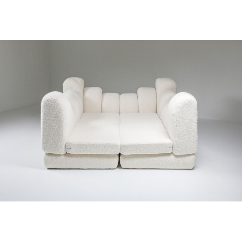 Vintage Hans Hopfer Dromedaire divano componibile in lana Pierre Frey Roche Bobois 1974