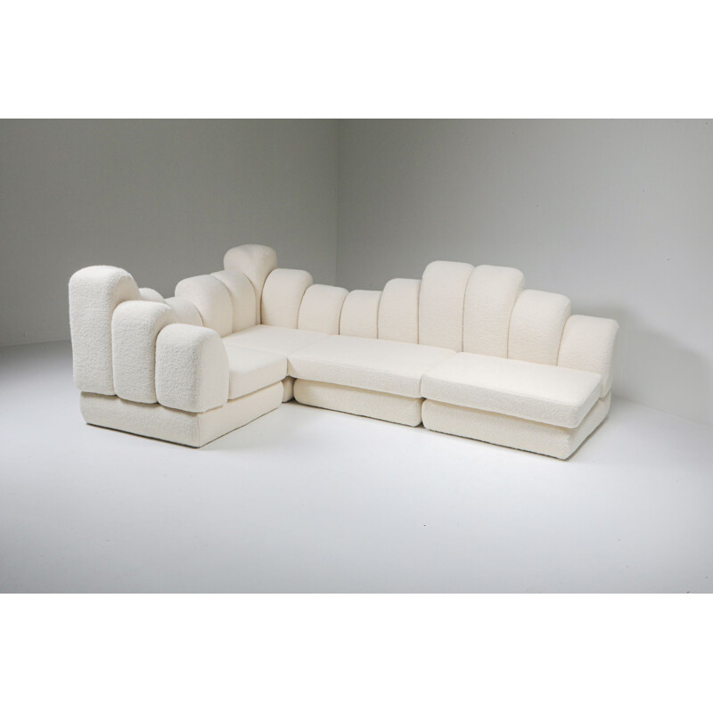 Canapé vintage Hans Hopfer Dromedaire sectionnel en laine Pierre Frey Roche Bobois 1974