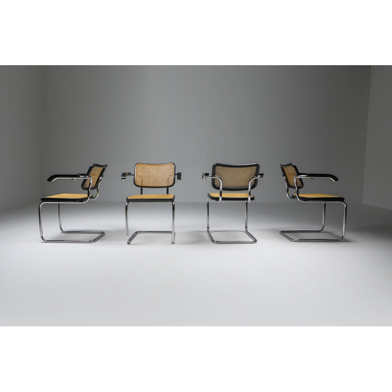 Set of 4 vintage Cesca Dining Chairs Marcel Breuer for Thonet 1992s