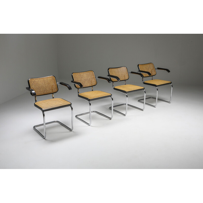 Set of 4 vintage Cesca Dining Chairs Marcel Breuer for Thonet 1992s