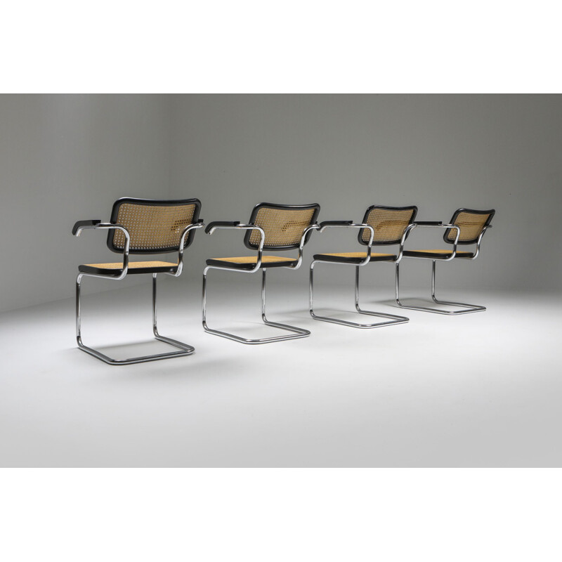 Set of 4 vintage Cesca Dining Chairs Marcel Breuer for Thonet 1992s