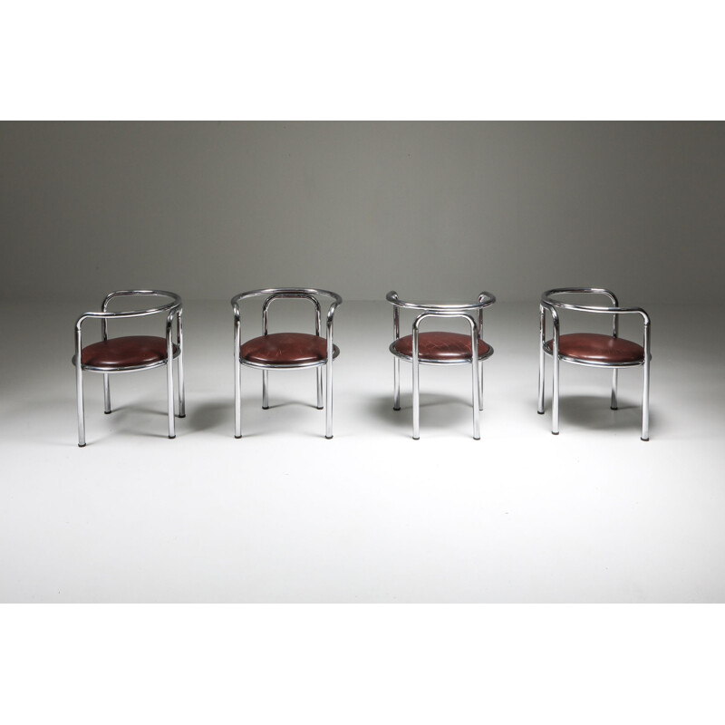 Set of 4 vintage Gae Aulenti Locus Solus Armchair for Zanotta 1964s