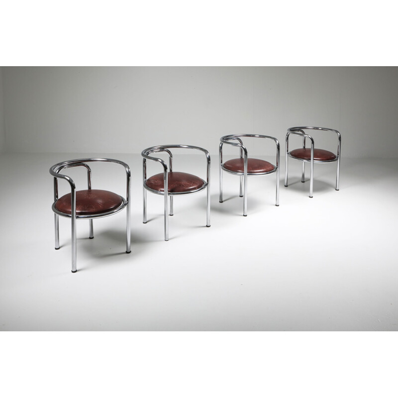 Set of 4 vintage Gae Aulenti Locus Solus Armchair for Zanotta 1964s