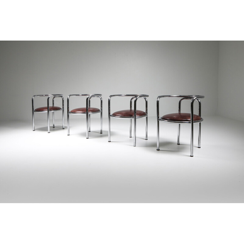 Set of 4 vintage Gae Aulenti Locus Solus Armchair for Zanotta 1964s