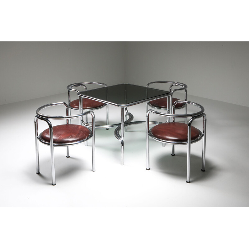 Set of 4 vintage Gae Aulenti Locus Solus Armchair for Zanotta 1964s