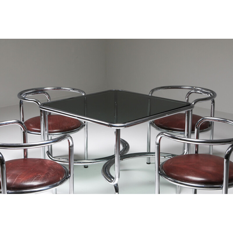 Set of 4 vintage Gae Aulenti Locus Solus Armchair for Zanotta 1964s