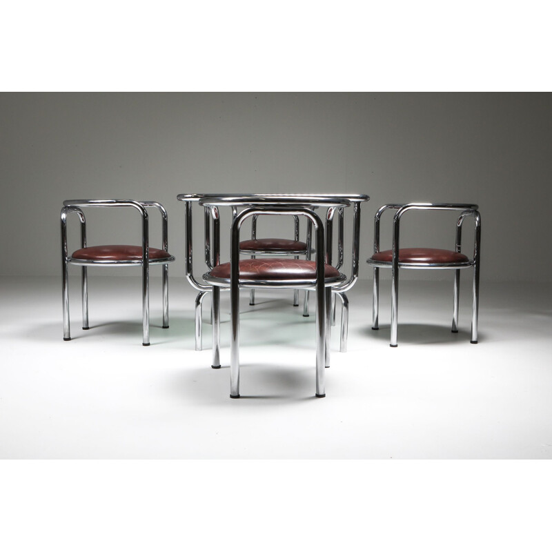 Set of 4 vintage Gae Aulenti Locus Solus Armchair for Zanotta 1964s