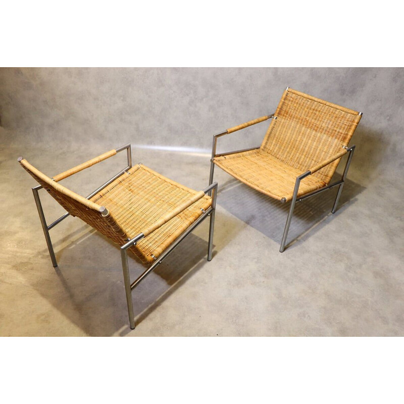 Pair of vintage Martin Visser Lounge Chair For T Spectrum 1960s