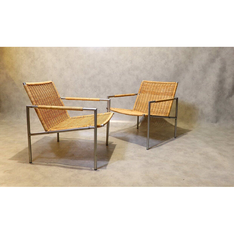 Pair of vintage Martin Visser Lounge Chair For T Spectrum 1960s