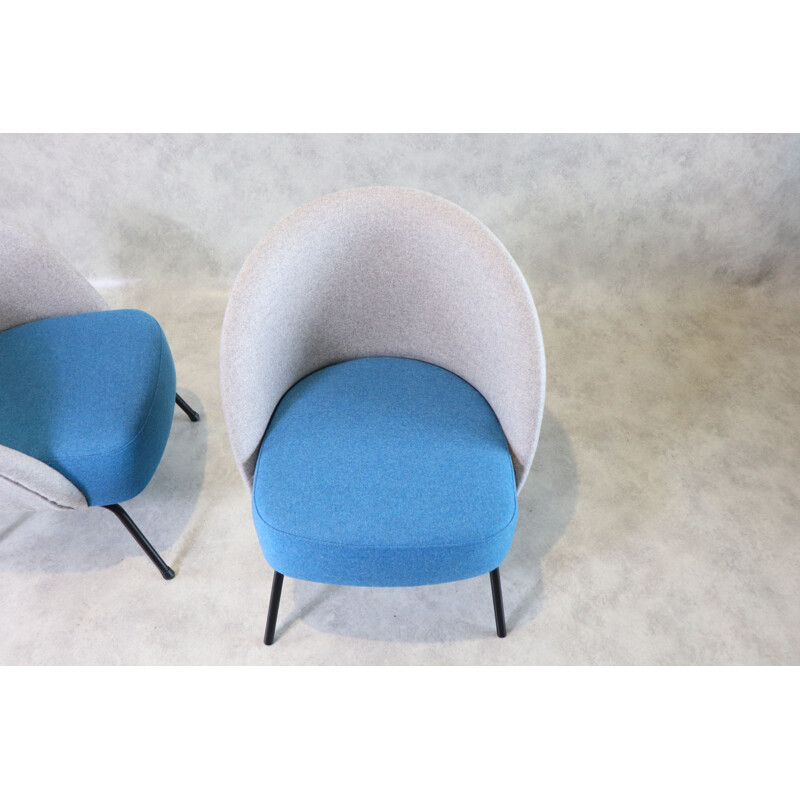 Pair of vintage Club Lounge Chairs Modern Theo Ruth