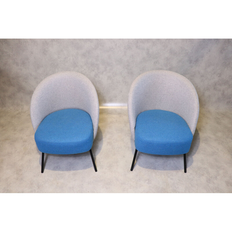 Pair of vintage Club Lounge Chairs Modern Theo Ruth