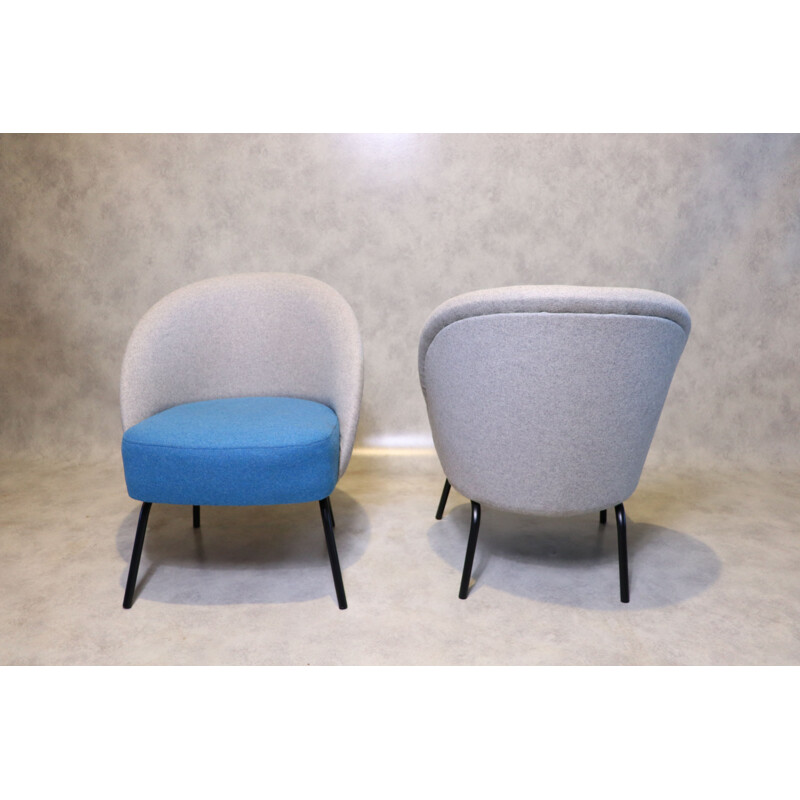 Pair of vintage Club Lounge Chairs Modern Theo Ruth