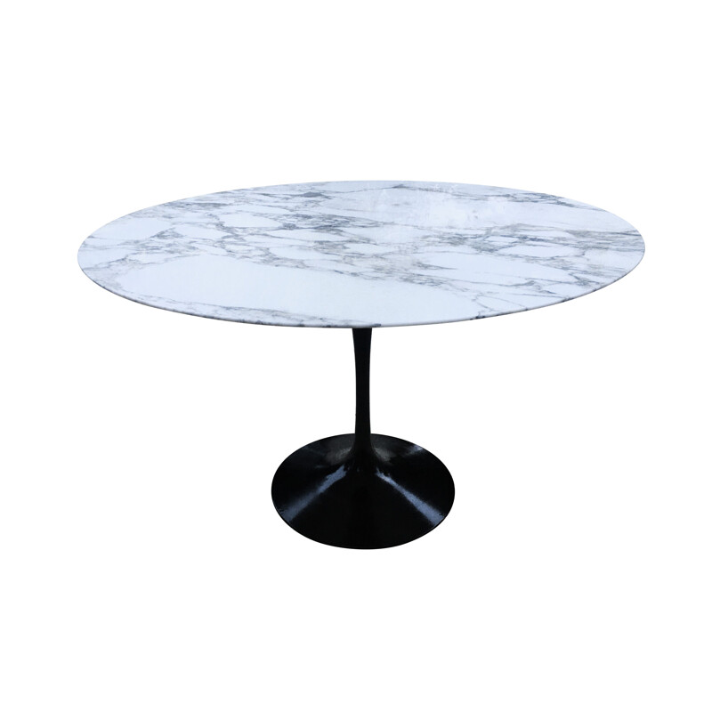 Vintage tulip marble dining table, Eero Saarinen for Knoll