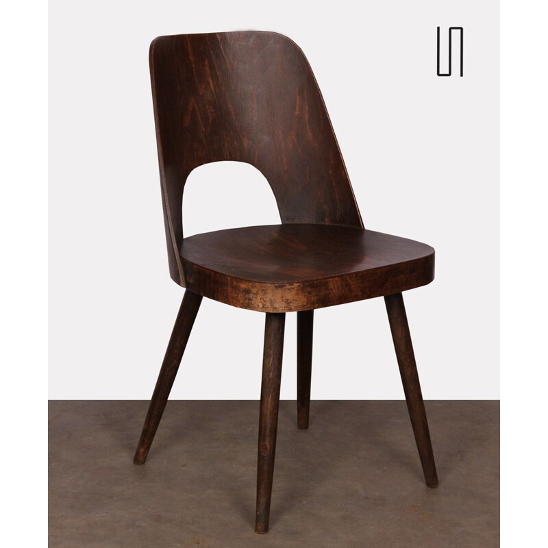 Vintage wooden chair by Oswald Haerdtl for Ton 1960s