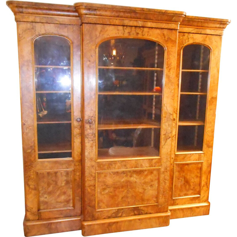 Vintage walnut bookcase