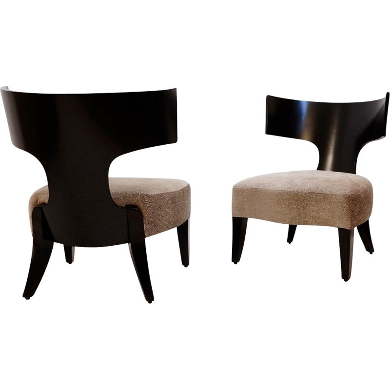 Pair of vintage lounge armchairs by Christian Liaigre