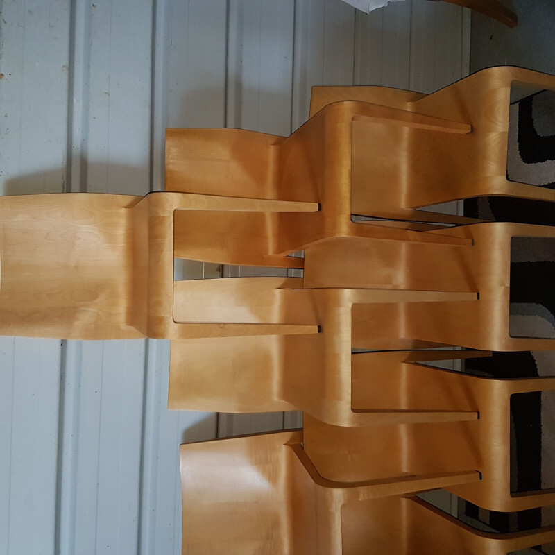 Lot de 8 chaises vintage laleggera Alias 1990