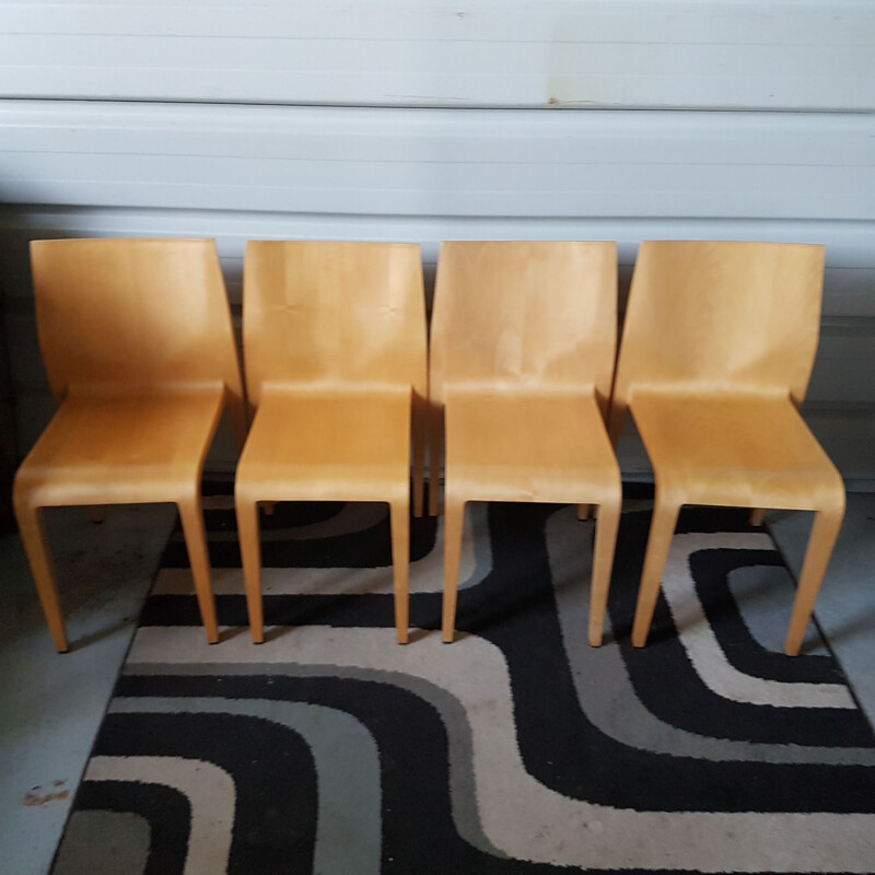 Set of 8 vintage chairs laleggera Alias 1990s