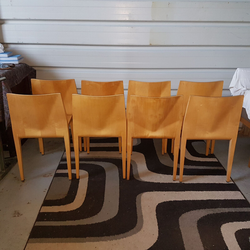 Set of 8 vintage chairs laleggera Alias 1990s