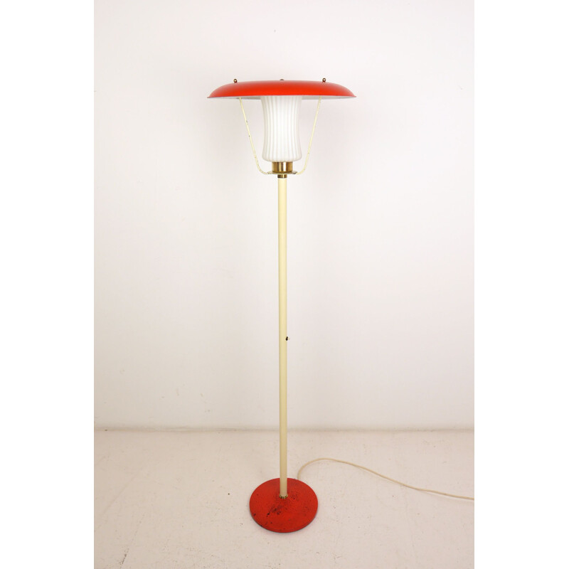 Lámpara de pie de seta vintage Alemania 1950