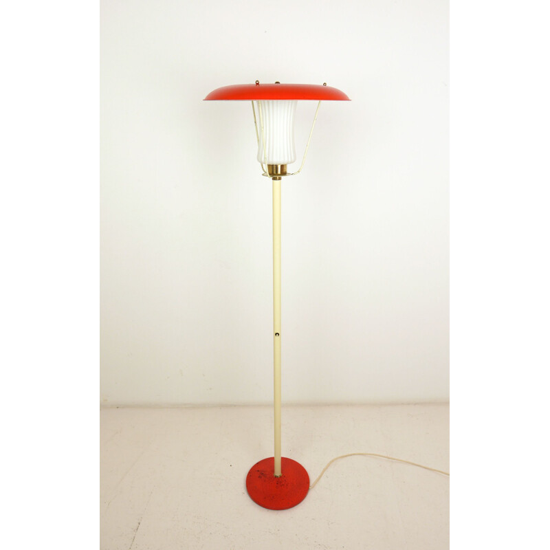 Lámpara de pie de seta vintage Alemania 1950
