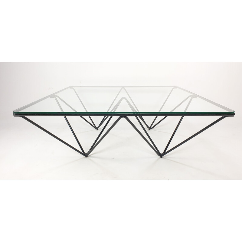 Vintage Coffee Table Paolo Piva metal with glass 1980s