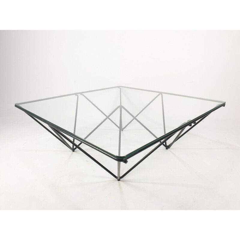 Vintage Coffee Table Paolo Piva metal with glass 1980s