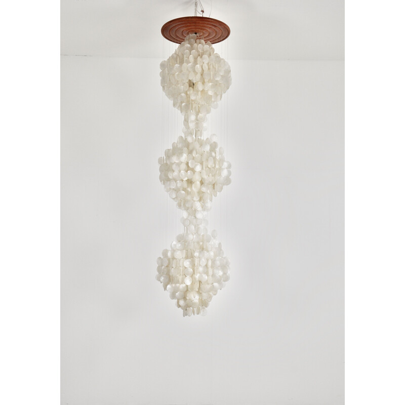 Vintage Verner Panton Chandelier 1970s