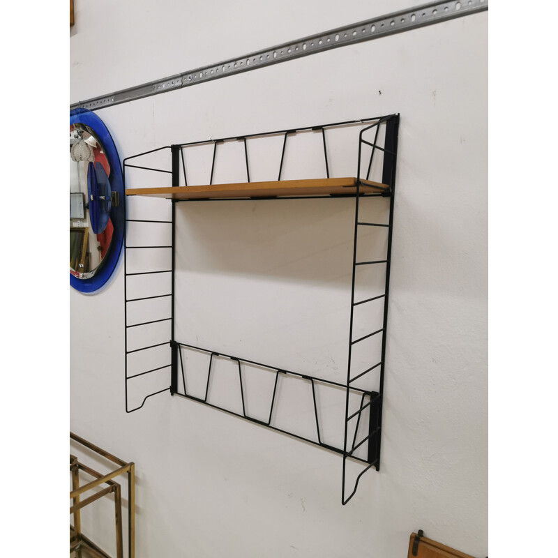 Vintage wall bookcase Italian 1950s