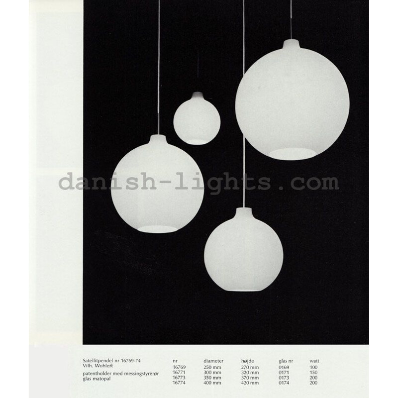 Lampada satellite vintage di Vilhelm Wohlert per Louis Poulsen 1950